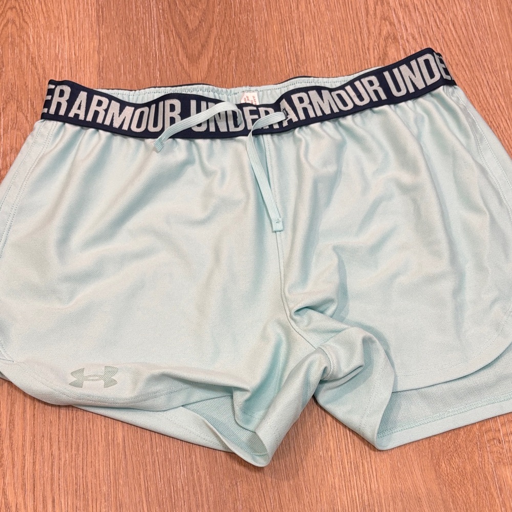 Under Armour Women's Athletic Shorts in Soft Blue